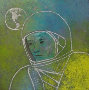 Spaceman-Tempera and shellac 2013